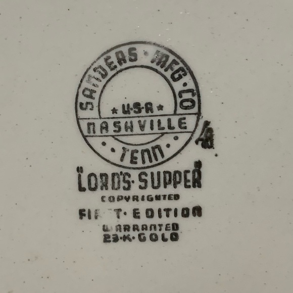 Lords supper plate - Picture 2 of 3